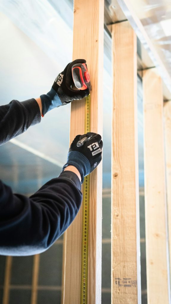 Indoor construction of wall.